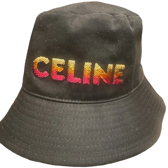 ‼️SOLD‼️Celine Bucket Hat w/ Sequins Preloved - Picture 1 of 4